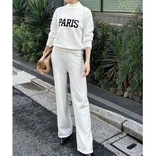 ロゴニットプルオーバー ワイドパンツ セットアップ 上下セット