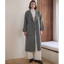 【ウール70％】 ロングコート ウールコート ガウンコート 冬 ロング丈 ベルト付き