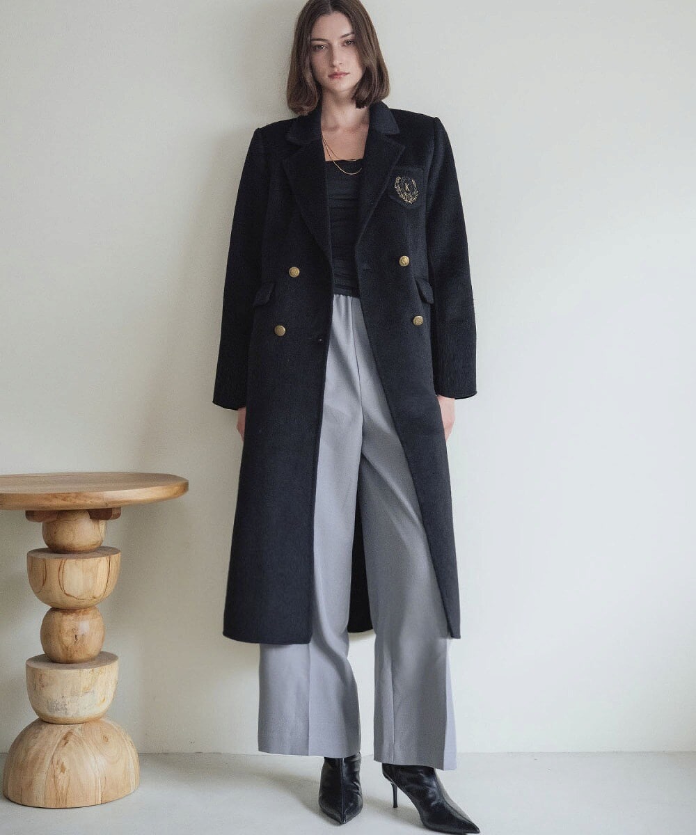 タグ付き✨スローブイエナ　ECO WOOL ダブルブレストコート　ロングコート ECO WOOL ダブルブレストコート | スローブ イエナ(SLOBE IENA