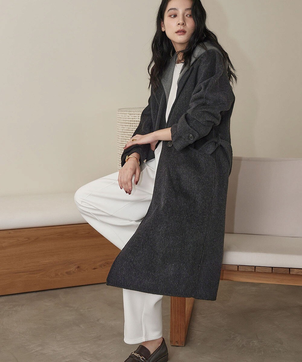 WEB限定】SHIPS any: PURE WOOL ロング テーラード コート | シップス