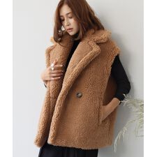 ビッグシルエットボアベスト