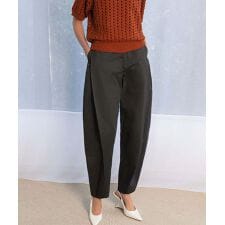 【2026SS】ボックスプリーツ カーブパンツ ワイドパンツ レディース【洗える】