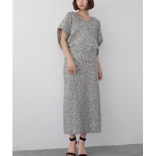 ミックスニットベスト・ナロースカート セットアップ 上下セット