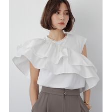 マルチフリルカットソー【取り外し可能/洗える】