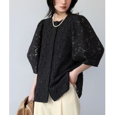 ランタンスリーブレースブラウス