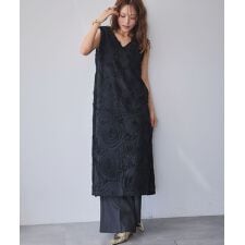 前後2WAYバテンレースノースリーブワンピース