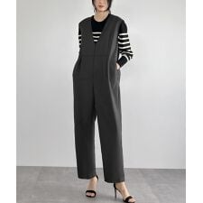 Vネックオールインワン