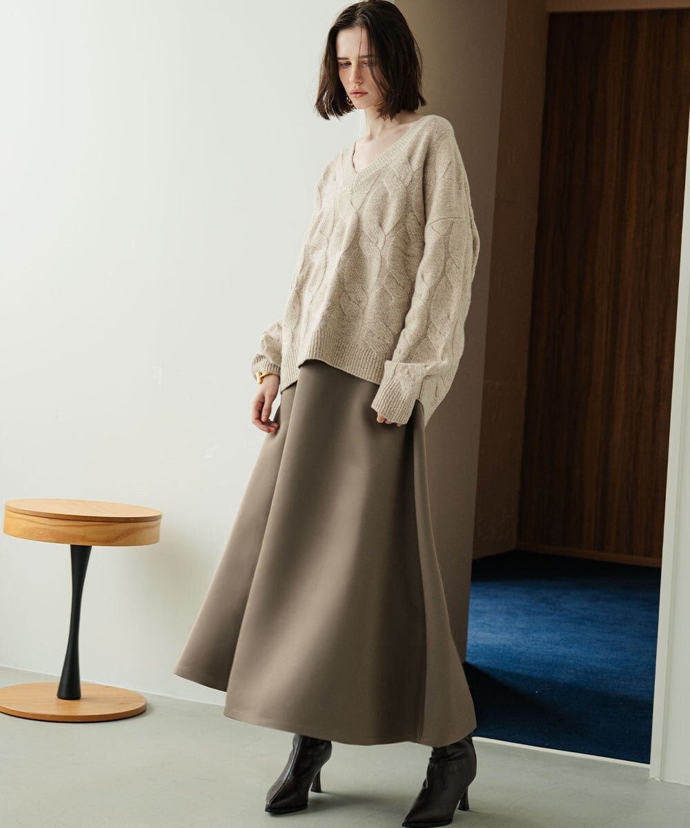 2026AW】【S～Lサイズ展開】ロングフレアスカート ウエストゴム 洗える