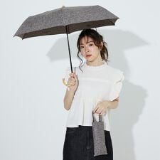 プレーンカラー トートバッグ ミニ 折りたたみ傘/日傘 