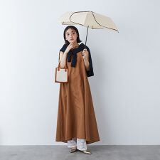 バイカラーパイピング ミニ 折りたたみ傘/雨傘