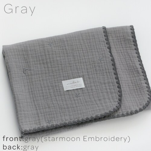 [}C]mela-B | 6Layer gaze blanket [r[ | 6dK[[uPbg]/r[imela-Bj Gray(star moon)