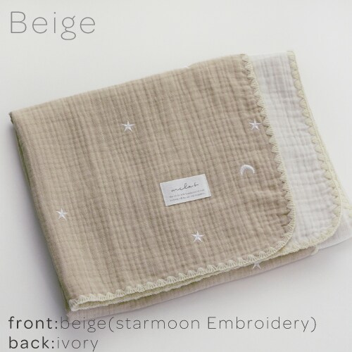 [}C]mela-B | 6Layer gaze blanket [r[ | 6dK[[uPbg]/r[imela-Bj Beige(star moon)