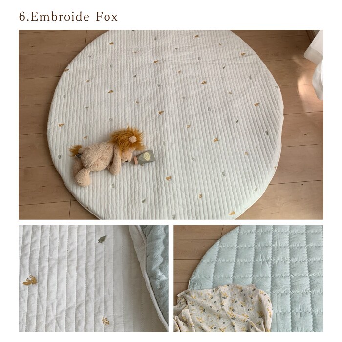 [}C]mela-B | Round mat [Eh}bg] Premium/r[imela-Bj Embroide Fox