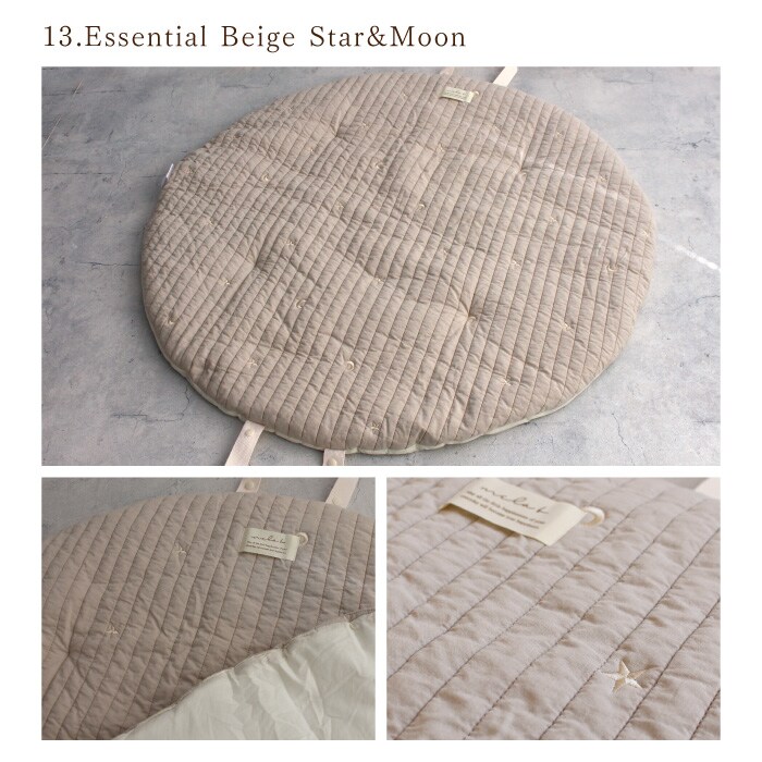 [}C]mela-B | Round mat [Eh}bg] Essential/r[imela-Bj Beige Star&Moon