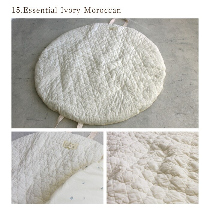 [}C]mela-B | Round mat [Eh}bg] Essential/r[imela-Bj Ivory Moroccan