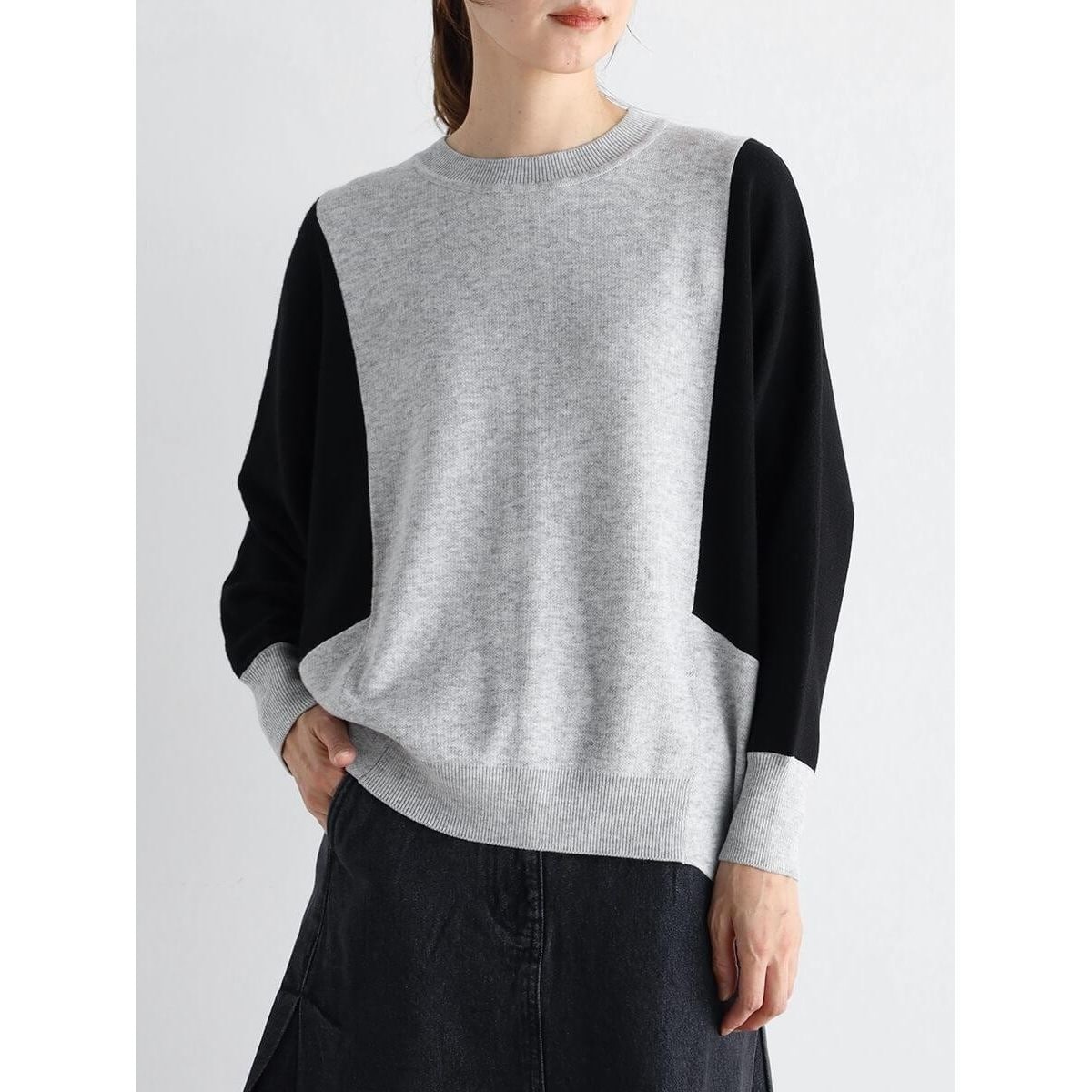 ボトルネックウールガーターニット | メドック オリジナル ホワイト