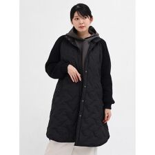 ニットスリーブロングブルゾン