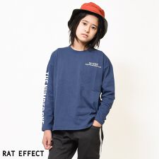 袖ロゴプリントロングTシャツ トップス カットソー 長袖