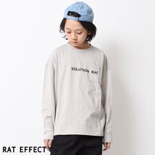 ポケット付バックプリントロングTシャツ