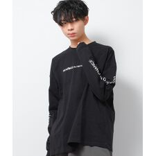 袖ロゴプリントロングTシャツ