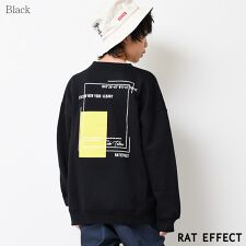 ラットエフェクト(RAT EFFECT)の裏起毛ネオンプリントスーパービッグトレーナー