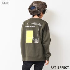 ラットエフェクト(RAT EFFECT)の裏起毛ネオンプリントスーパービッグトレーナー
