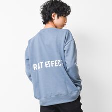 裏起毛バックプリントビッグトレーナー