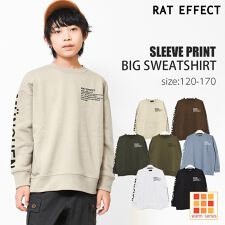 ラットエフェクト(RAT EFFECT)の裏起毛袖プリントビッグトレーナー