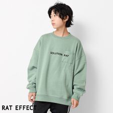 裏起毛ポケット付きバックロゴトレーナー