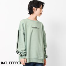 裏起毛袖ライントレーナー