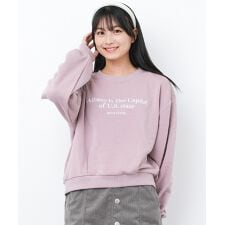 裏起毛袖ボリュームプルオーバー