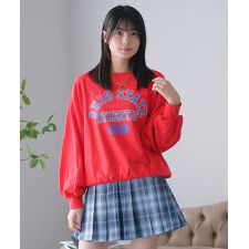 カレッジロゴ裏毛トレーナー