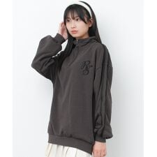 裏起毛ハーフジップライントレーナー