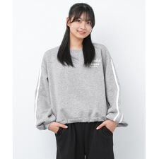 裏起毛ラインプルオーバー