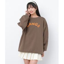 裏起毛ロゴプリントトレーナー