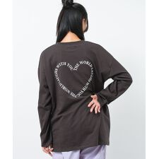 バックハートプリントロングTシャツ