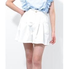 タックフレアショートパンツ ボトムス 半ズボン 子供服 女の子 小学生 中学生