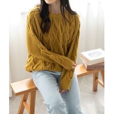 ケーブル編み ニット