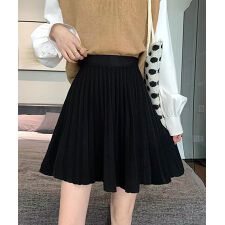 ニットプリーツミニスカート