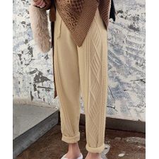 ケーブルニットパンツ