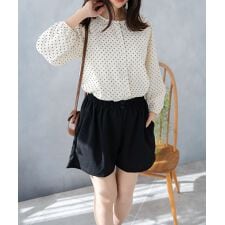ドット柄ブラウス レディース トップス ブラウス ドット柄