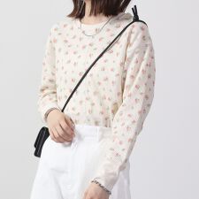 ワッフル 切替ラウンドL/S-Tee（パック）