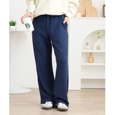 ワッフル無地＆花柄ロングパンツ（パック）