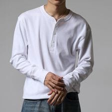 フライスヘンリーネックL/S-Tee（パック入り）