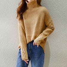 Knit /ざっくり編みタートルネックニット ST/No.22244