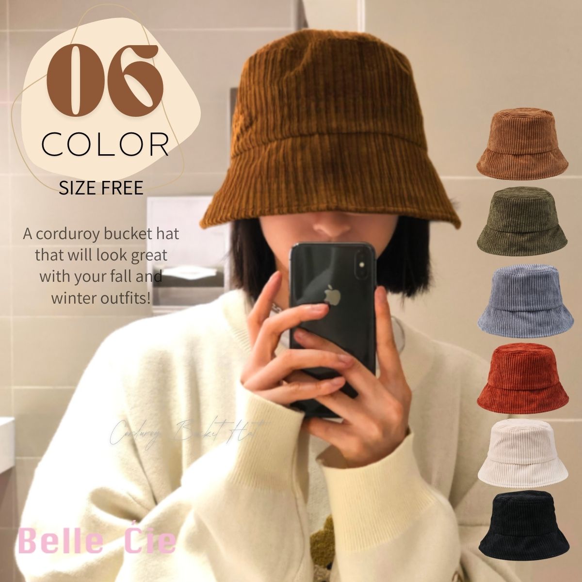 STONE コーデュロイ バケットハット Hat/コーデュロイバケットハット ST/No.22241 | ベルシー(Belle Cie