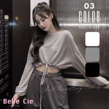 T-Shirts/ショート丈ドロストトップス ST/No.22028