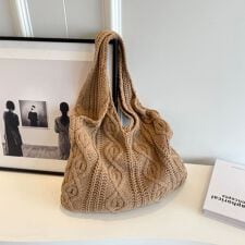 Bag/ケーブル編みニットバッグ ST/No.26052