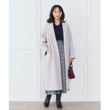 【PECOLAMB】 ウールメルトンガウンコート