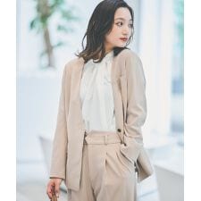 【セット対応】ダブルクロスノーカラージャケット